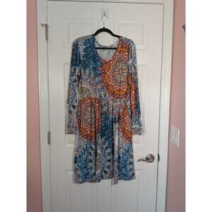 NWOT- Boho 2xl long sleeve dress from Auselily